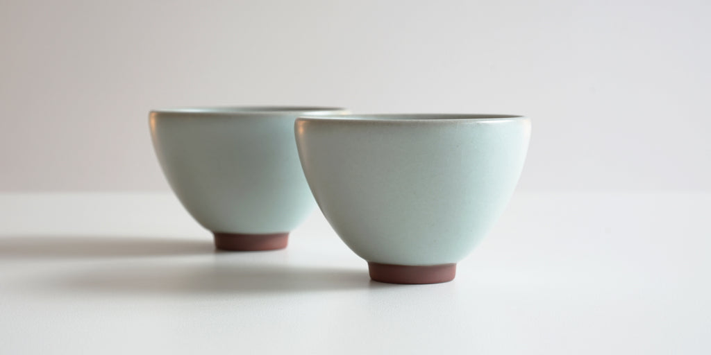 Ru Kiln Oval Cup Pair