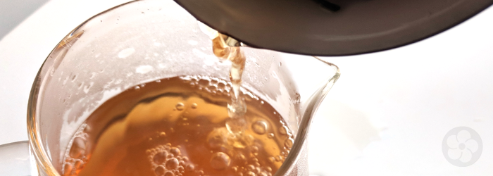 excess water used in rinsing and pouring has little effect on flavor